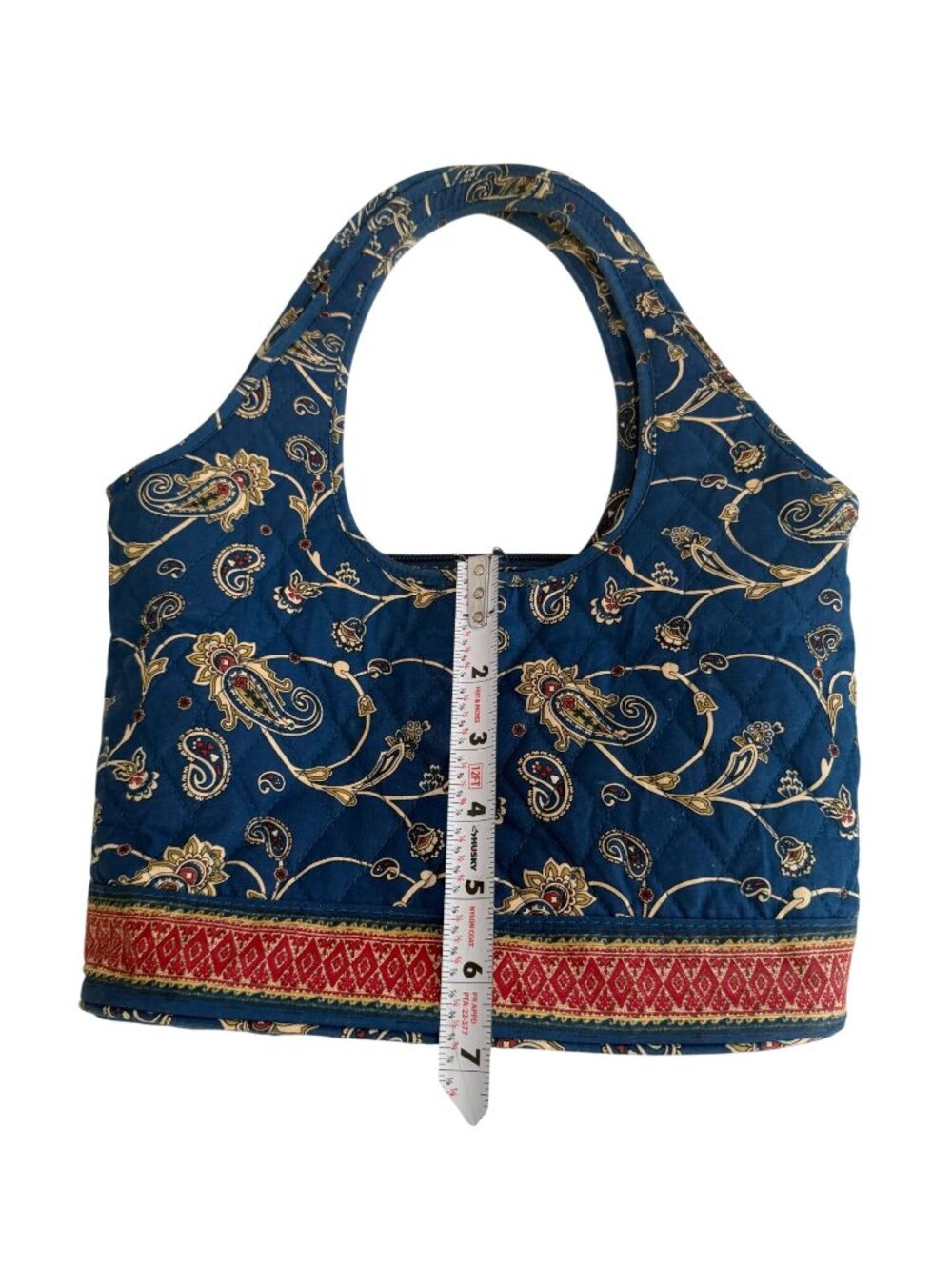 AMERICANA BY SHARIF Blue Floral Fabric Bucket Bag - Picture 8 of 11